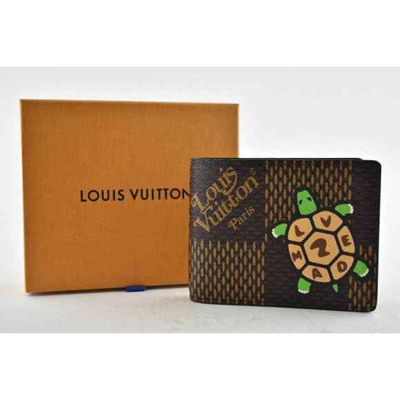 Louis Vuitton Nigo LV Made Turtle Giant Damier Bifold Multiple Wallet Holder - Picture 2 of 12